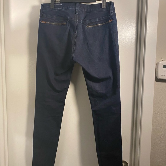 RAG & BONE SKINNY ZIPPERS IN COPPER MIDNIGHT SIZE 30 very dark blue - Picture 3 of 6